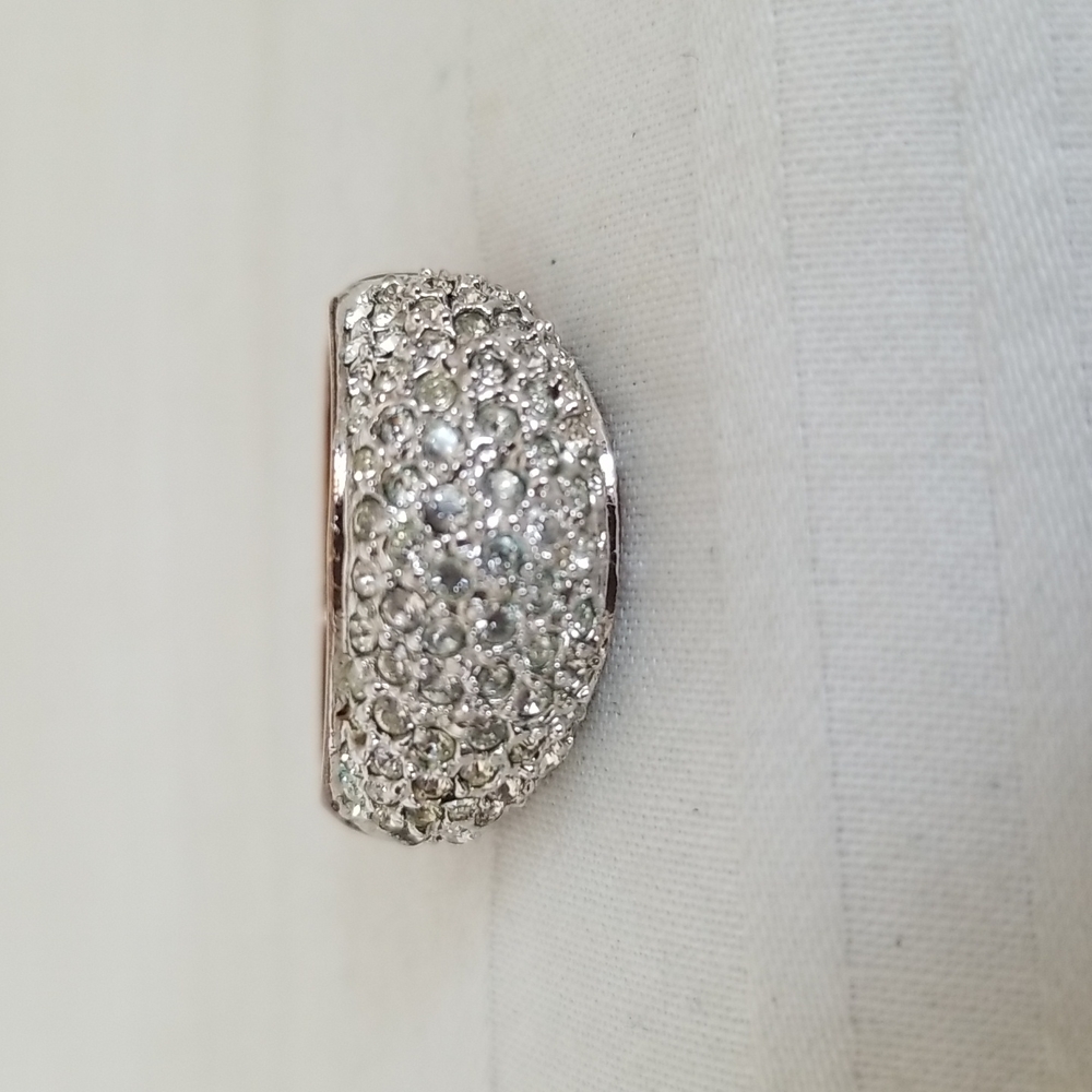 Vintage Copper Cluster Rhinestone Band Ring
